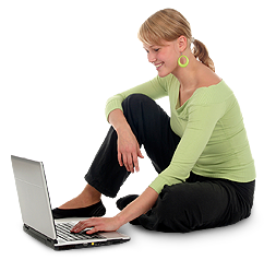 Image of woman using a laptop. 